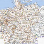 Автомобильные карты Германии на детальной карте страны (немецкий язык)