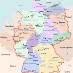 Англоязычная карта Германии политическая