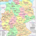 Немецкая карта Германии политическая
