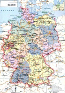 Карта автомобильных дорог ФРГ на немецком языке