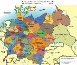 Историческая карта Германии (1942 год)