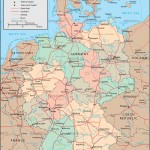 Германия на английской политической карте