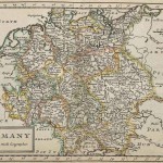 Германия - старинная карта на английском языке