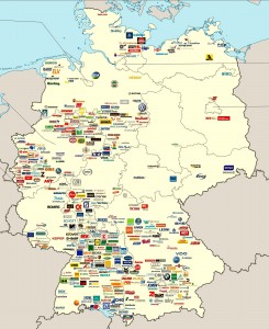 Фирмы и компании Германии на экономической карте