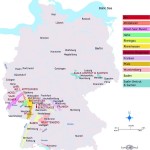 Районы виноградарства Германии на карте